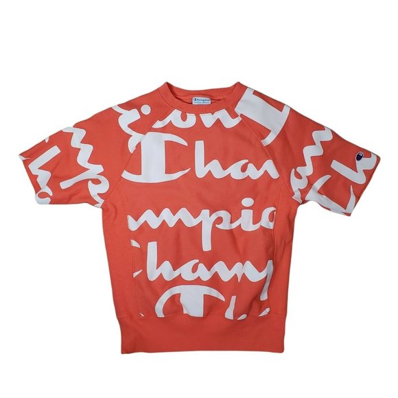 Champion Other - Champion Unisex S Reverse Weave All Over Print Short Sleeve Fleece Sweatshirt